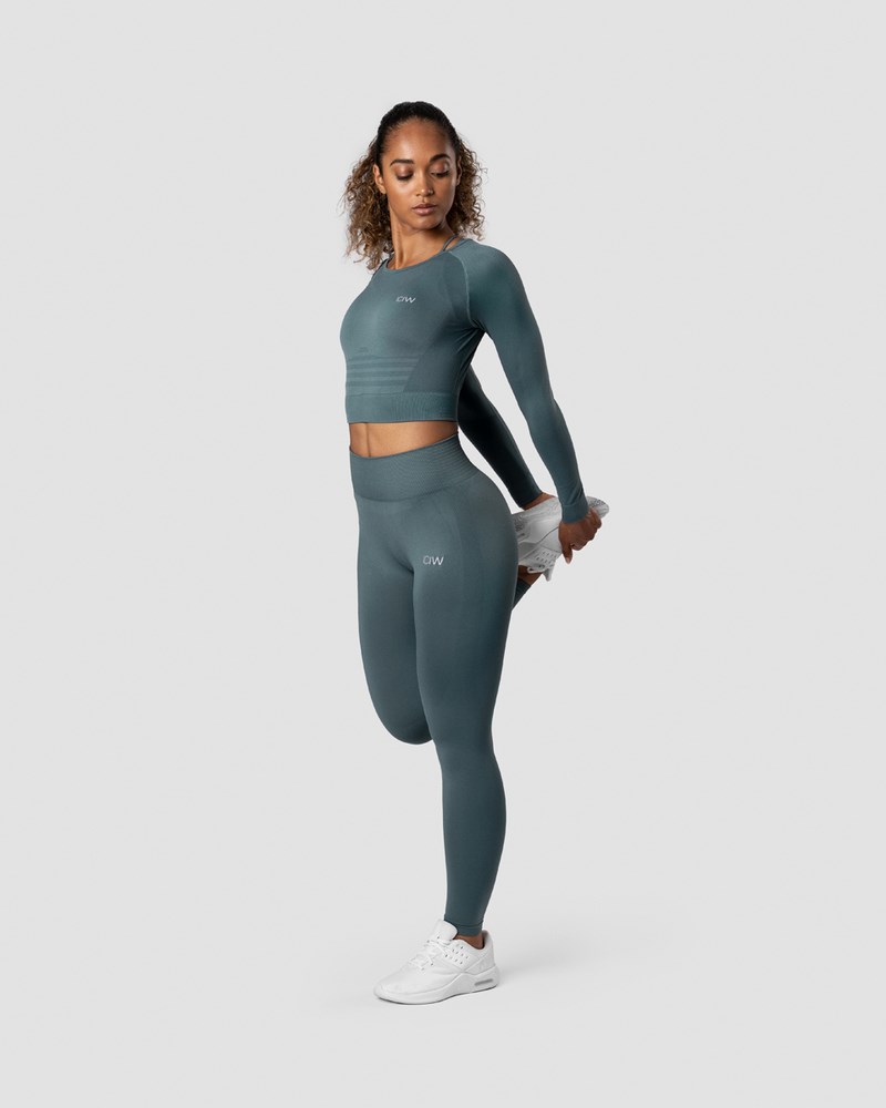 ICIW Define Seamless LS Set Jungle Mörkgröna | 105974FGJ