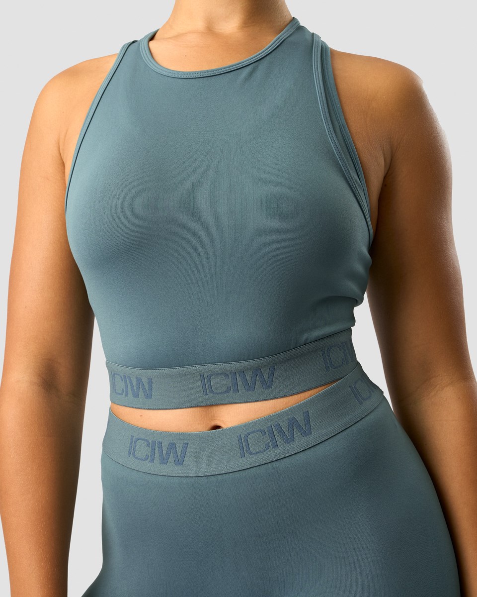 ICIW Define Seamless Logo Cropped Tank Top Jungle Mörkgröna | 938041SIV