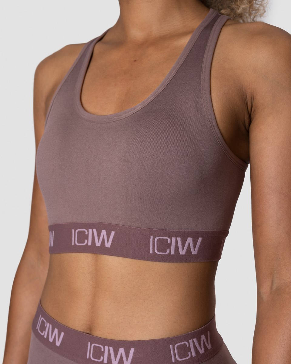 ICIW Define Seamless Logo Sports Bra Blush Rosa | 536704LBX