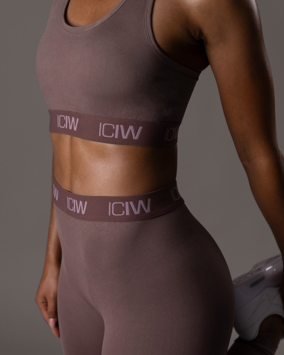 ICIW Define Seamless Logo Sports Bra Blush Rosa | 536704LBX