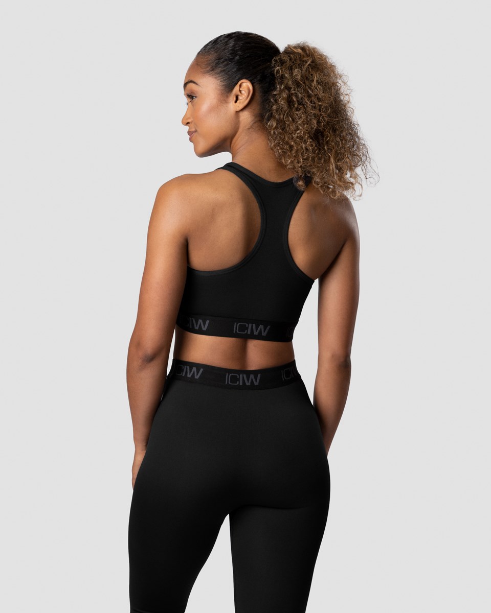 ICIW Define Seamless Logo Sports Bra Dk Svarta | 460392TUG