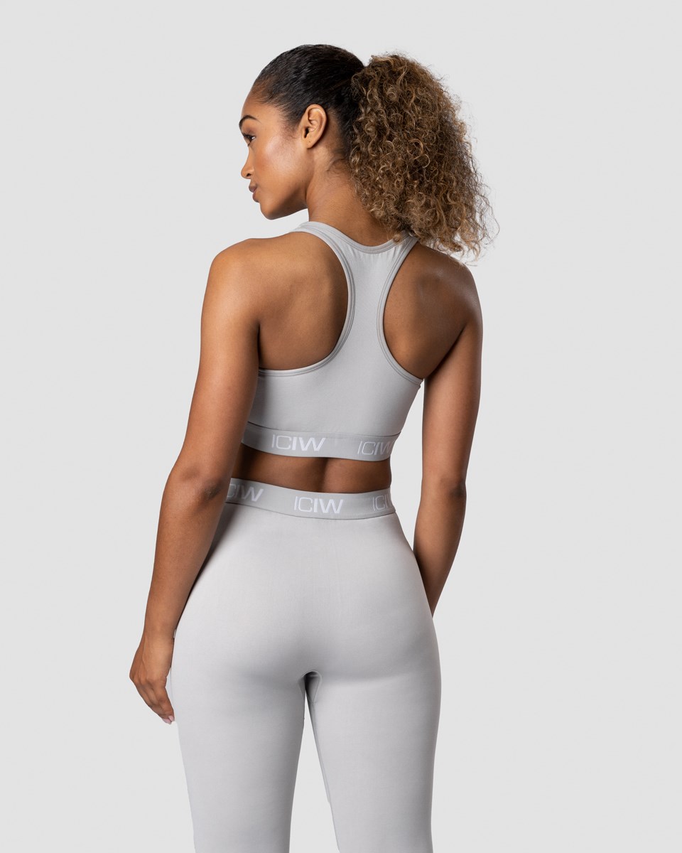 ICIW Define Seamless Logo Sports Bra Light Ljusgrå | 604158KSA