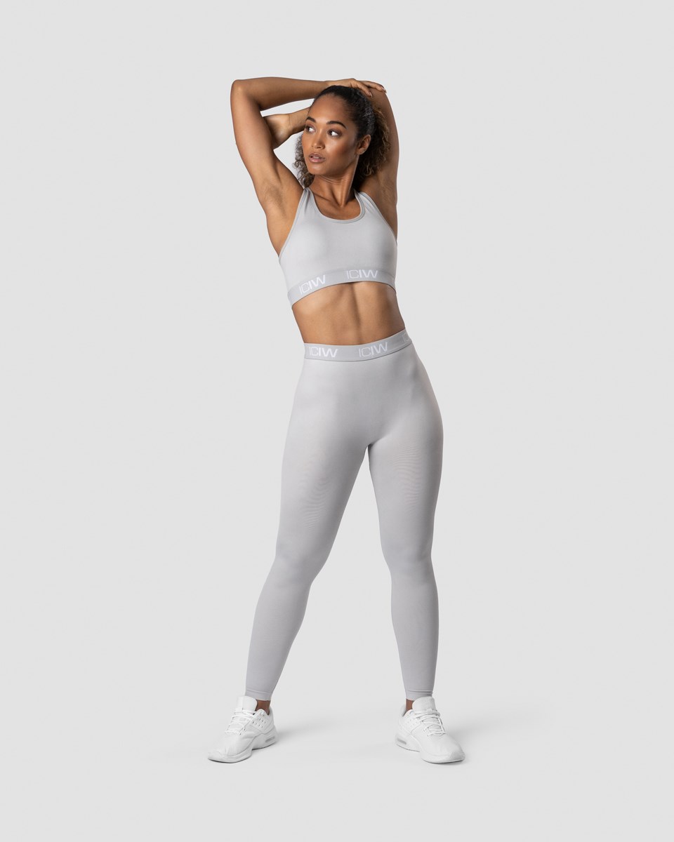 ICIW Define Seamless Logo Sports Bra Light Ljusgrå | 604158KSA