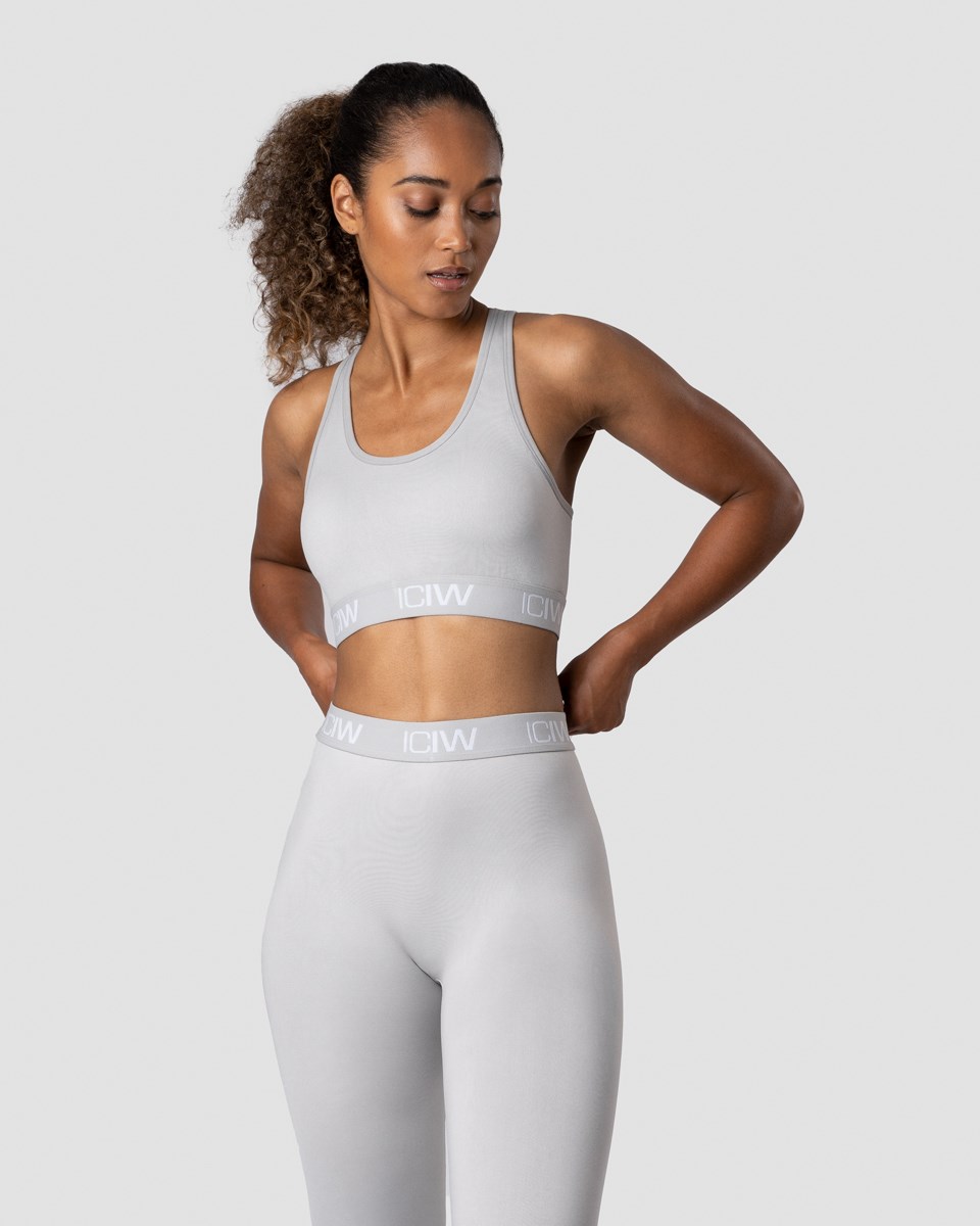 ICIW Define Seamless Logo Sports Bra Light Ljusgrå | 604158KSA