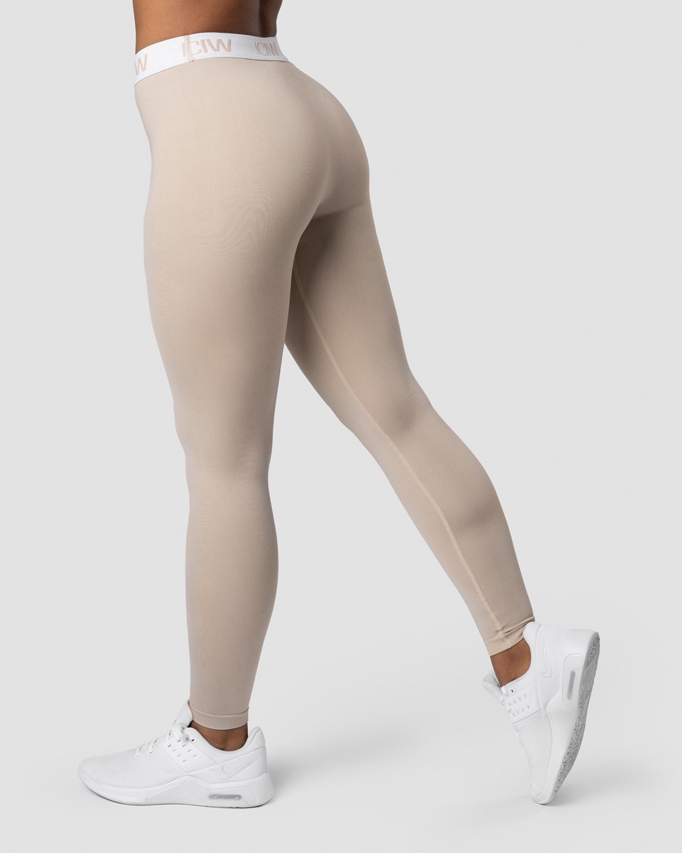 ICIW Define Seamless Logo Tights Wmn Sand Beige | 134602RMD