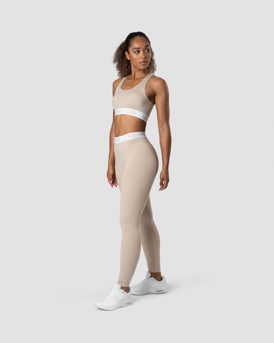 ICIW Define Seamless Logo Tights Wmn Sand Beige | 134602RMD