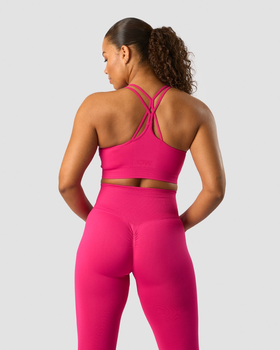 ICIW Define Seamless Scrunch Sports Bra Bright Rosa | 872041MAG