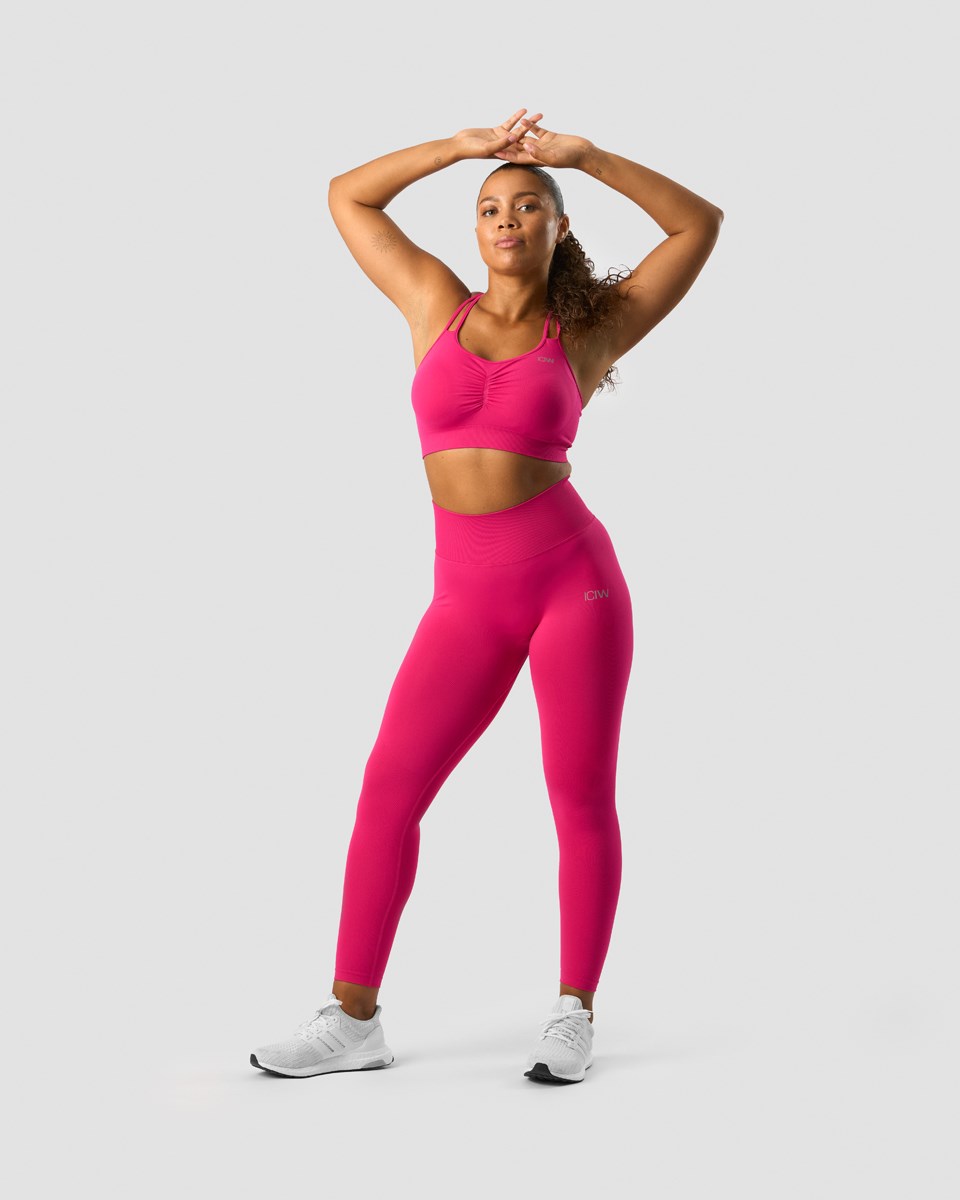 ICIW Define Seamless Scrunch Sports Bra Bright Rosa | 872041MAG