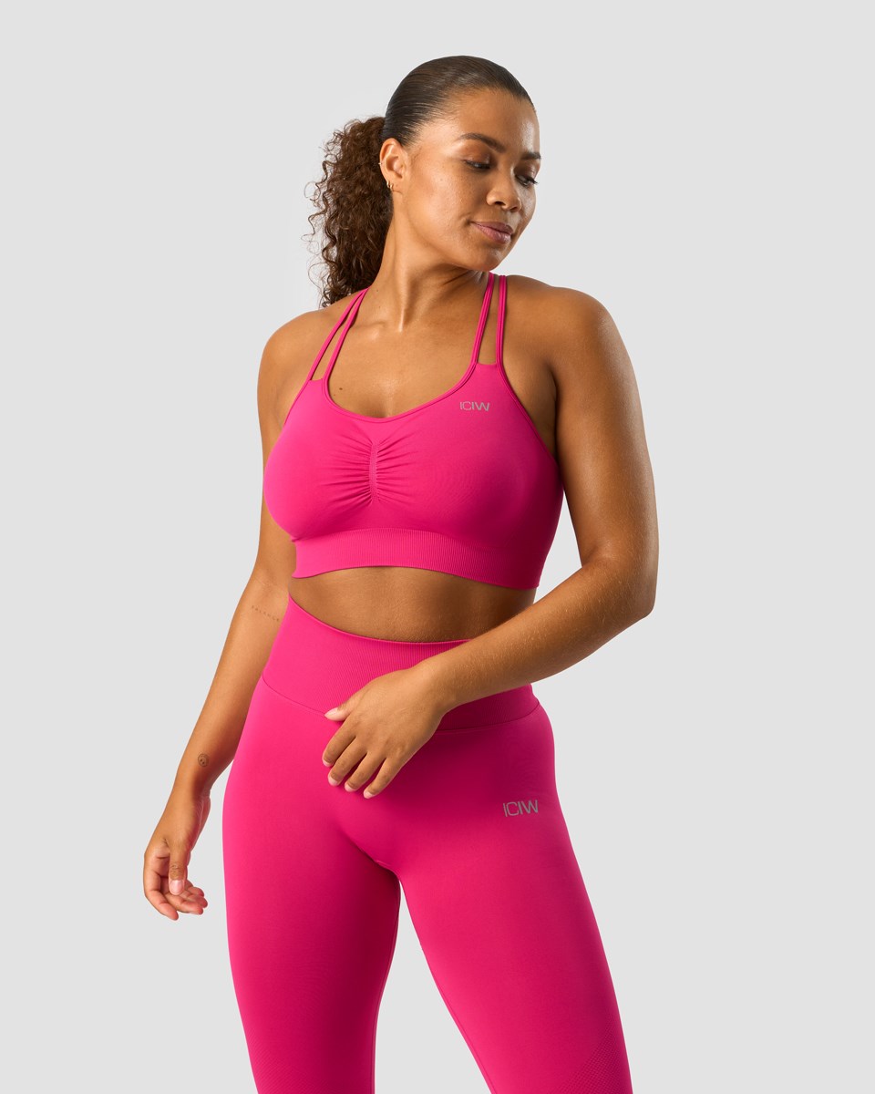 ICIW Define Seamless Scrunch Sports Bra Bright Rosa | 872041MAG