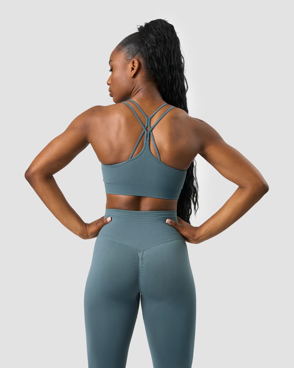 ICIW Define Seamless Scrunch Sports Bra Jungle Mörkgröna | 879641OLI