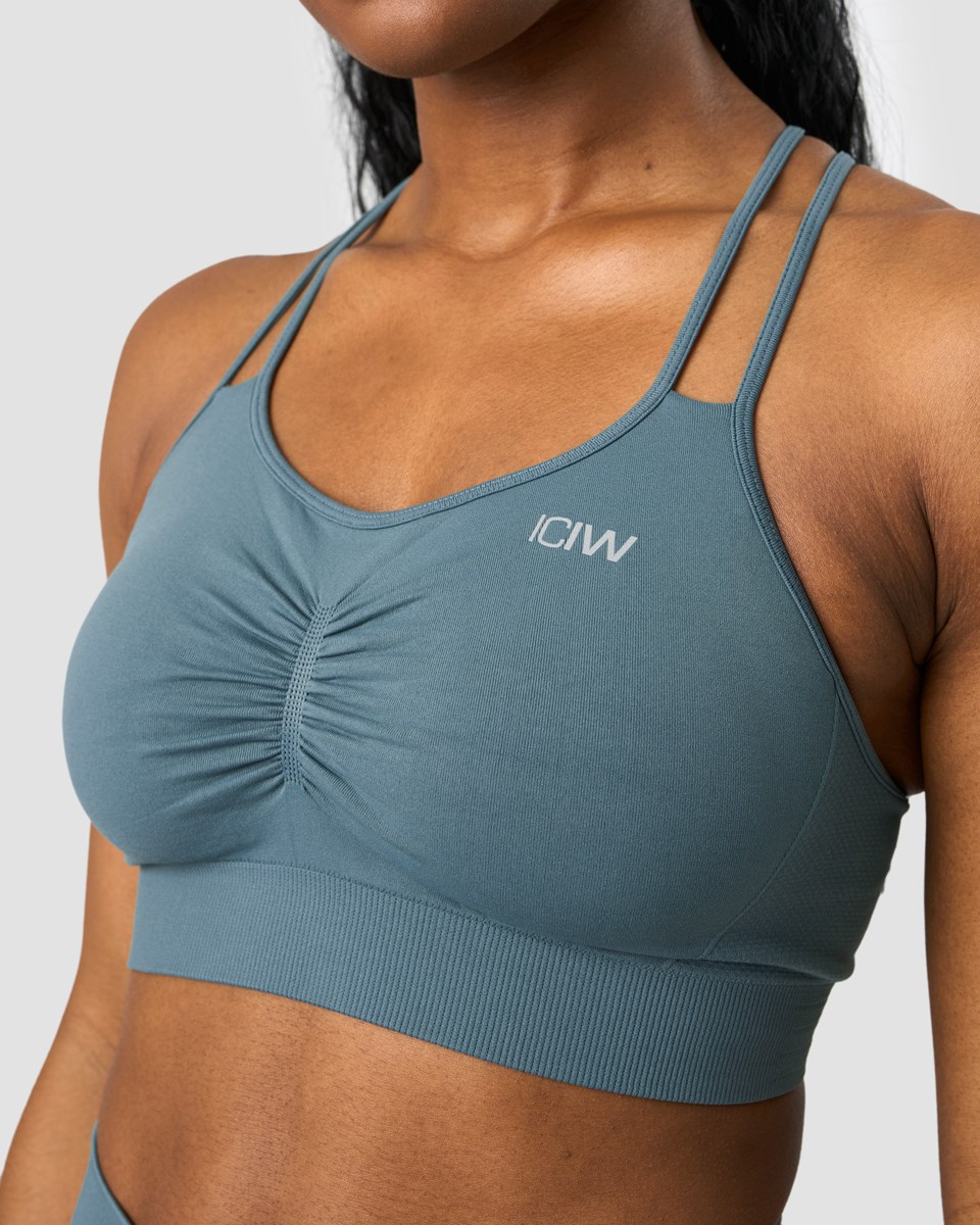 ICIW Define Seamless Scrunch Sports Bra Jungle Mörkgröna | 879641OLI