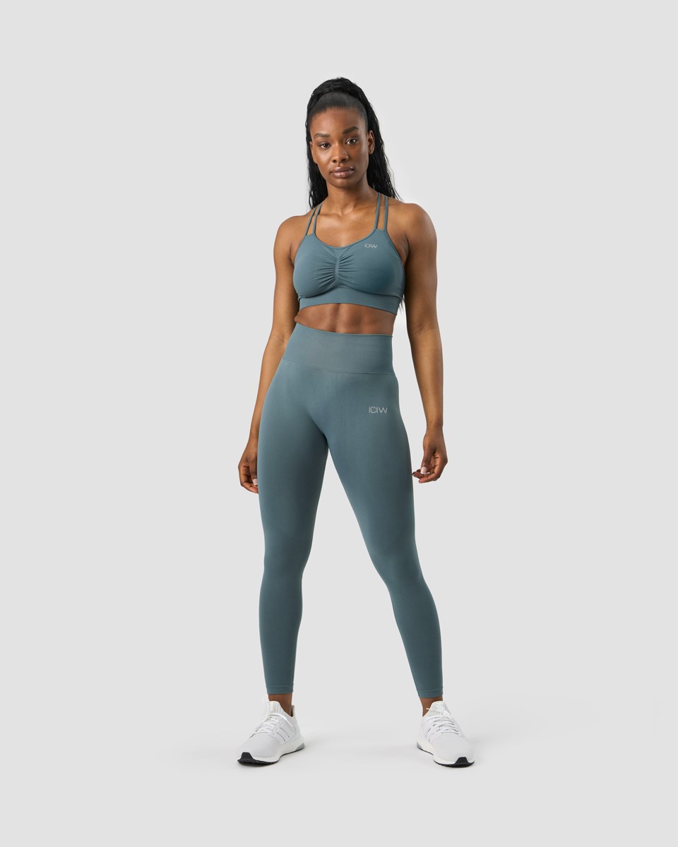 ICIW Define Seamless Scrunch Sports Bra Jungle Mörkgröna | 879641OLI