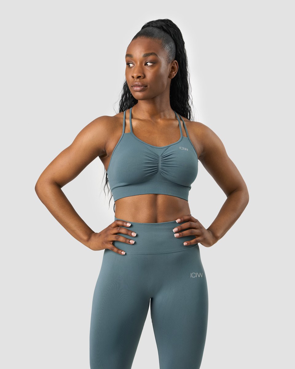 ICIW Define Seamless Scrunch Sports Bra Jungle Mörkgröna | 879641OLI