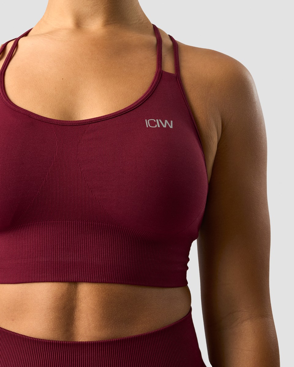 ICIW Define Seamless Sports Bra Burgundy Mörkröda | 859160LSQ