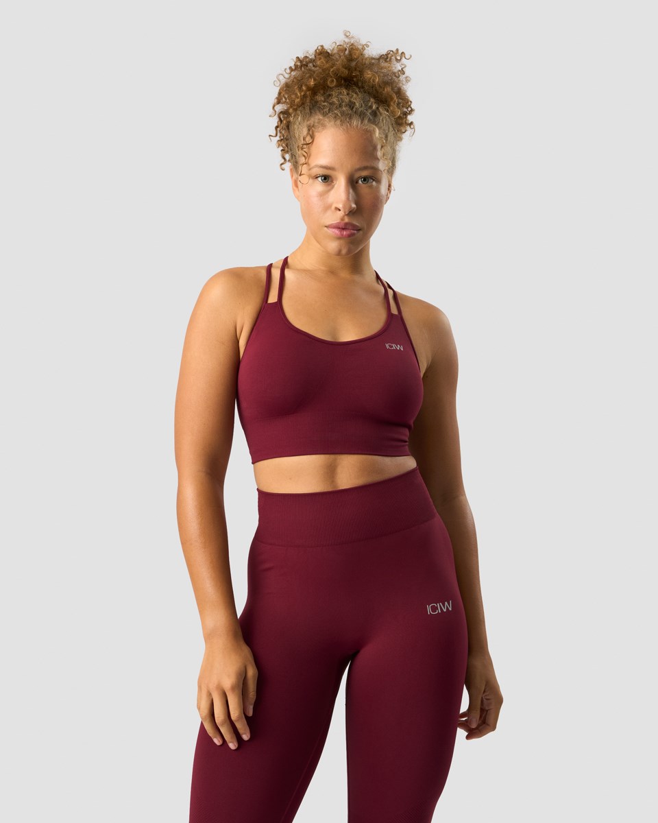 ICIW Define Seamless Sports Bra Burgundy Mörkröda | 859160LSQ