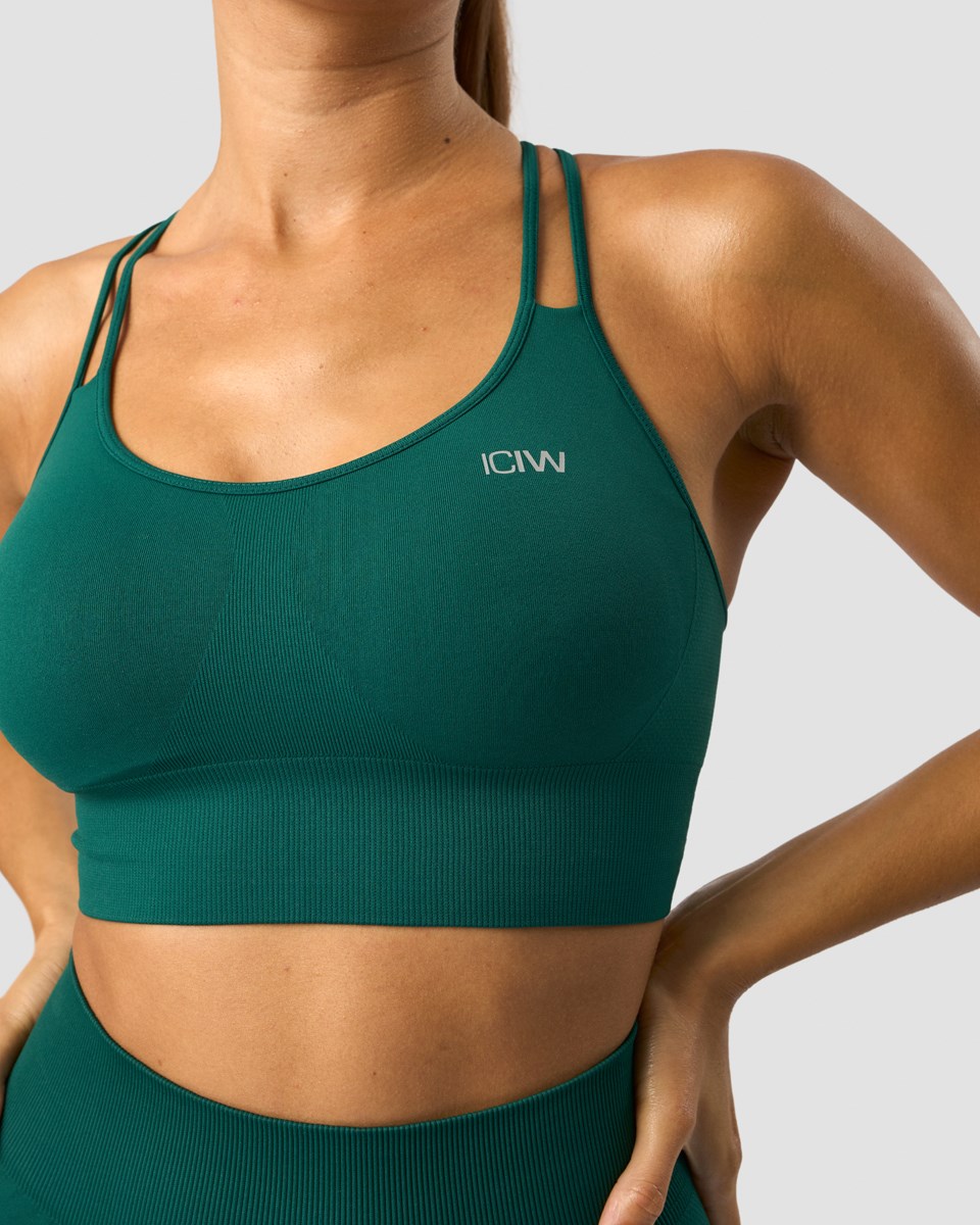 ICIW Define Seamless Sports Bra Dark Mörkgröna | 745192LYB