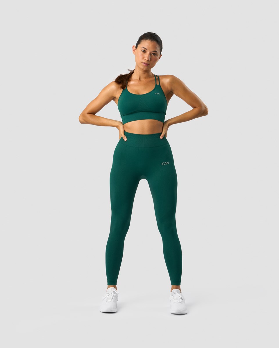 ICIW Define Seamless Sports Bra Dark Mörkgröna | 745192LYB