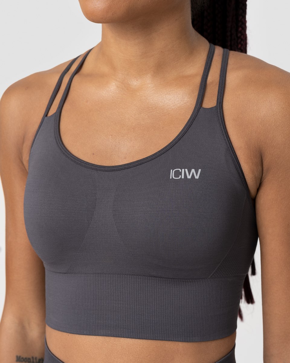 ICIW Define Seamless Sports Bra Graphite Mörkgrå | 615947YIN