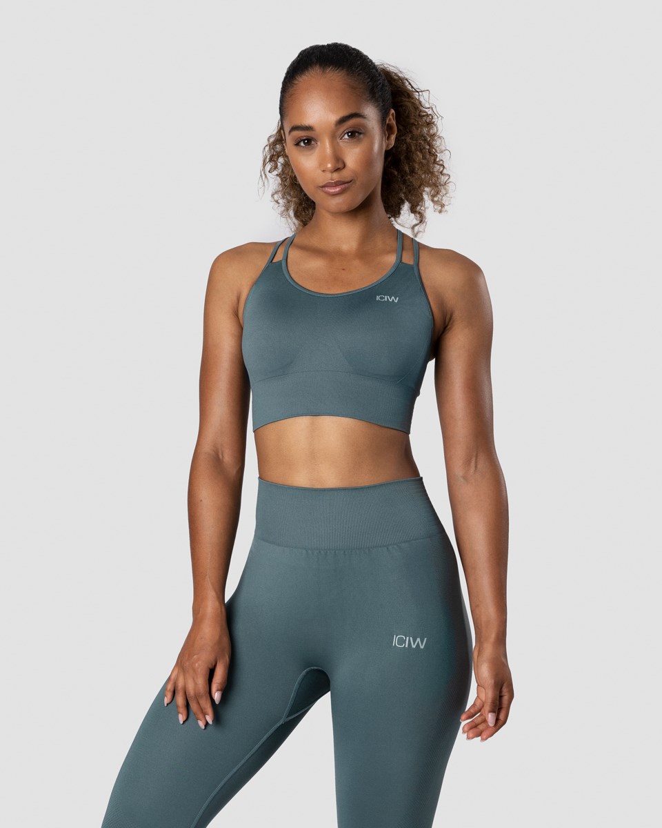 ICIW Define Seamless Sports Bra Jungle Mörkgröna | 649285OCE