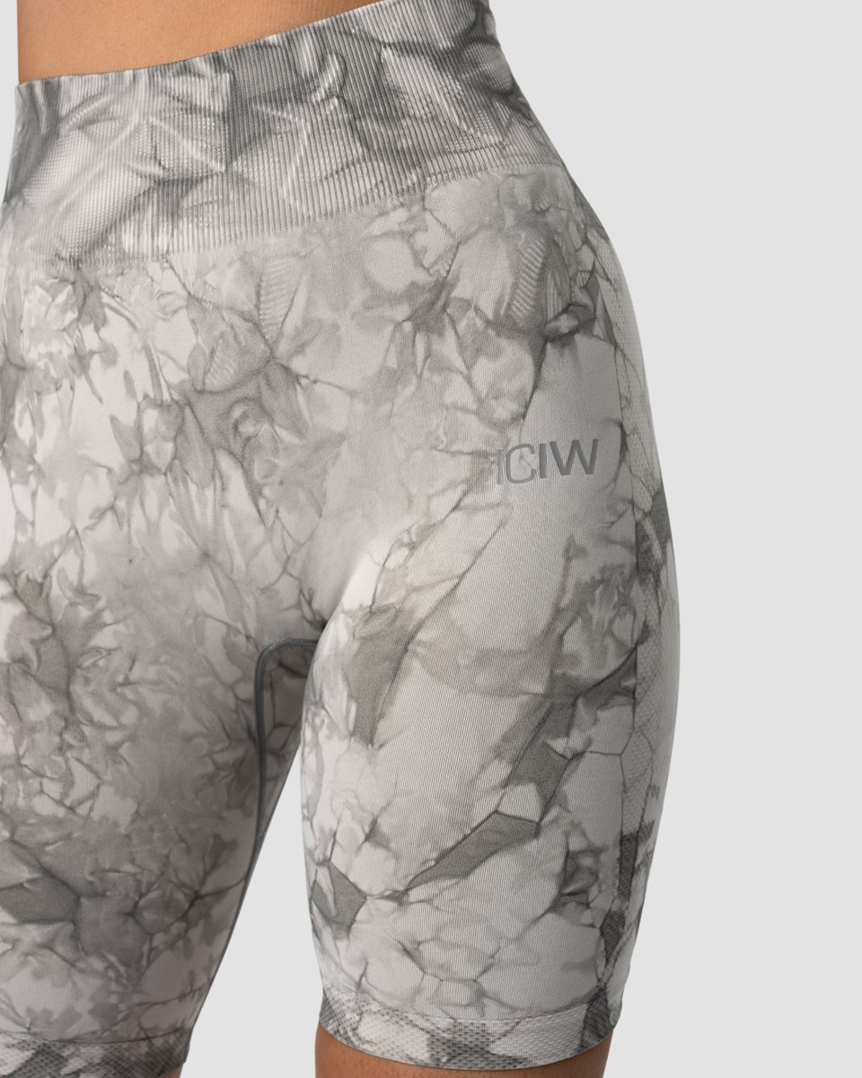 ICIW Define Seamless Tie Dye Biker Shorts Ljusgrå | 216347VUO