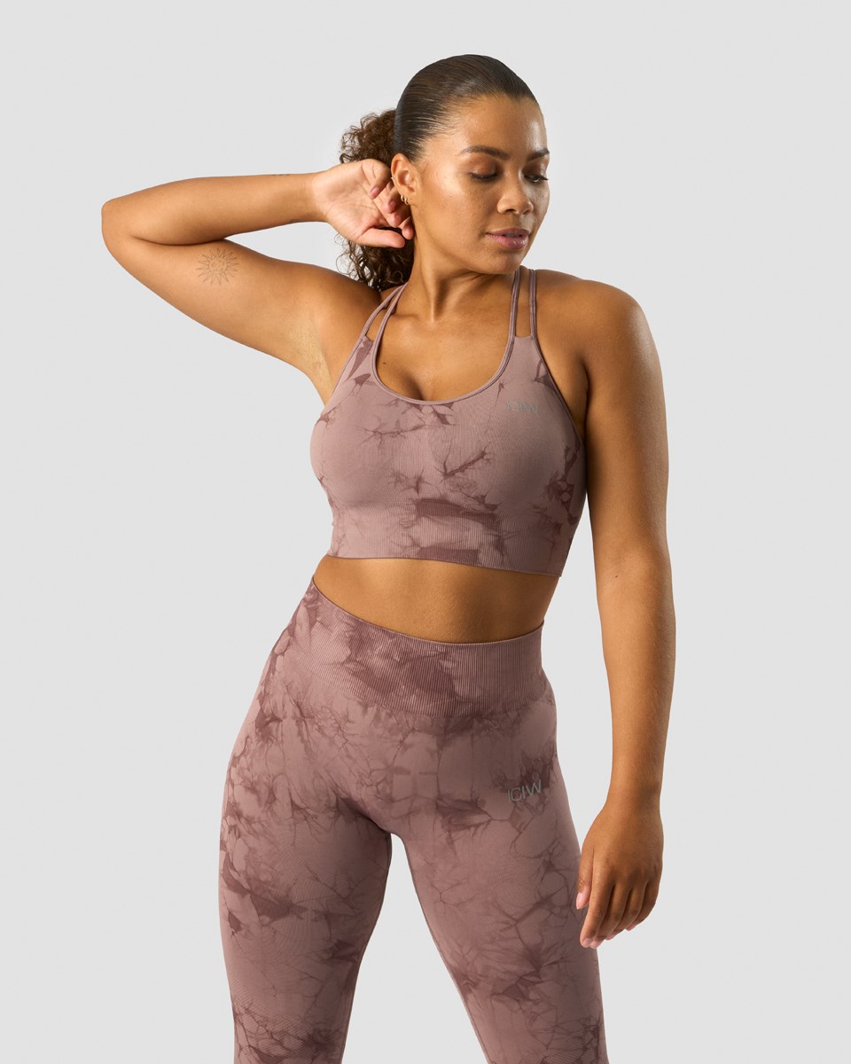 ICIW Define Seamless Tie Dye Sports Bra Mauve Bruna | 610349DWZ