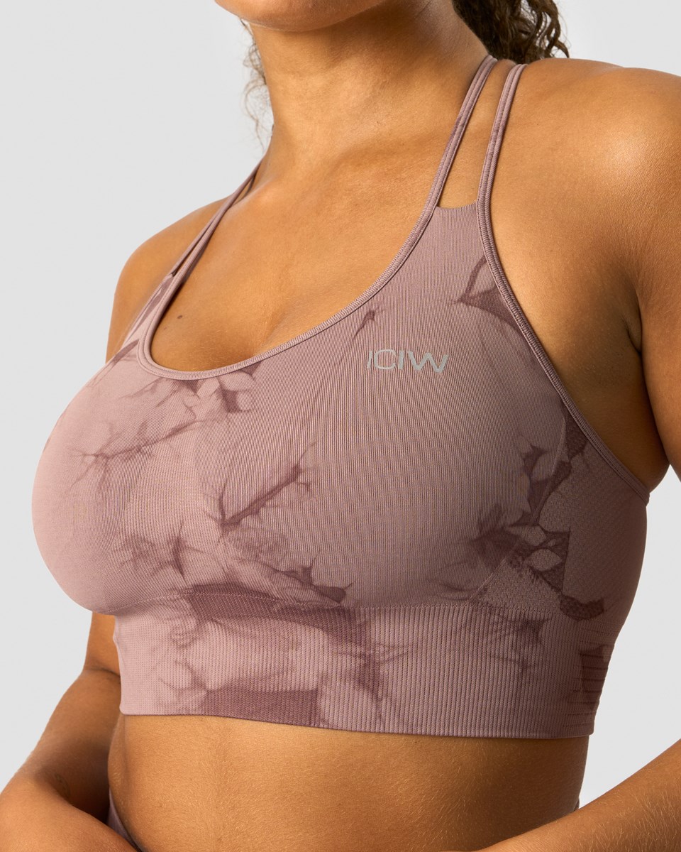 ICIW Define Seamless Tie Dye Sports Bra Mauve Bruna | 610349DWZ