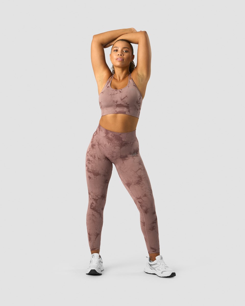 ICIW Define Seamless Tie Dye Sports Bra Mauve Bruna | 610349DWZ