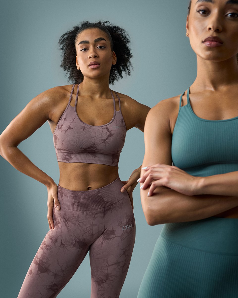 ICIW Define Seamless Tie Dye Sports Bra Mauve Bruna | 610349DWZ