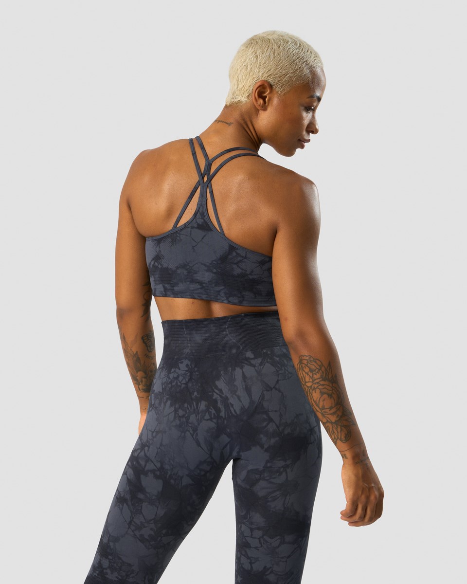 ICIW Define Seamless Tie Dye Sports Bra Mörkblå | 894631PRE