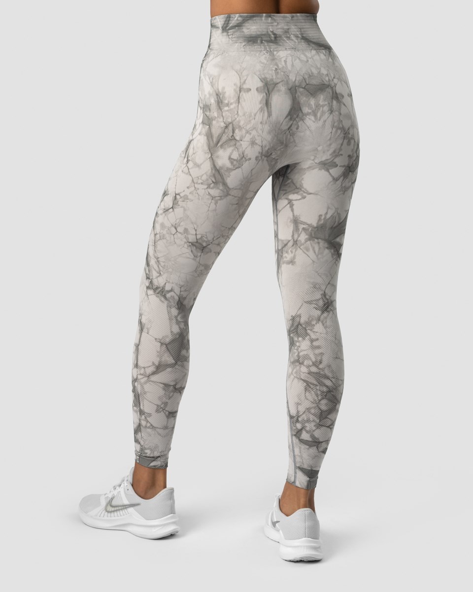 ICIW Define Seamless Tie Dye Tights Ljusgrå | 795148PTY