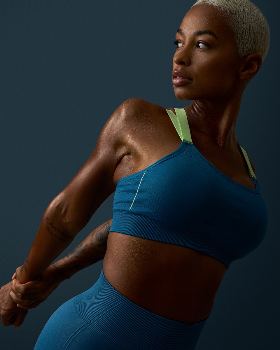 ICIW Deluxe Seamless Adjustable Sports Bra Teal Mörkblå | 072683QFD