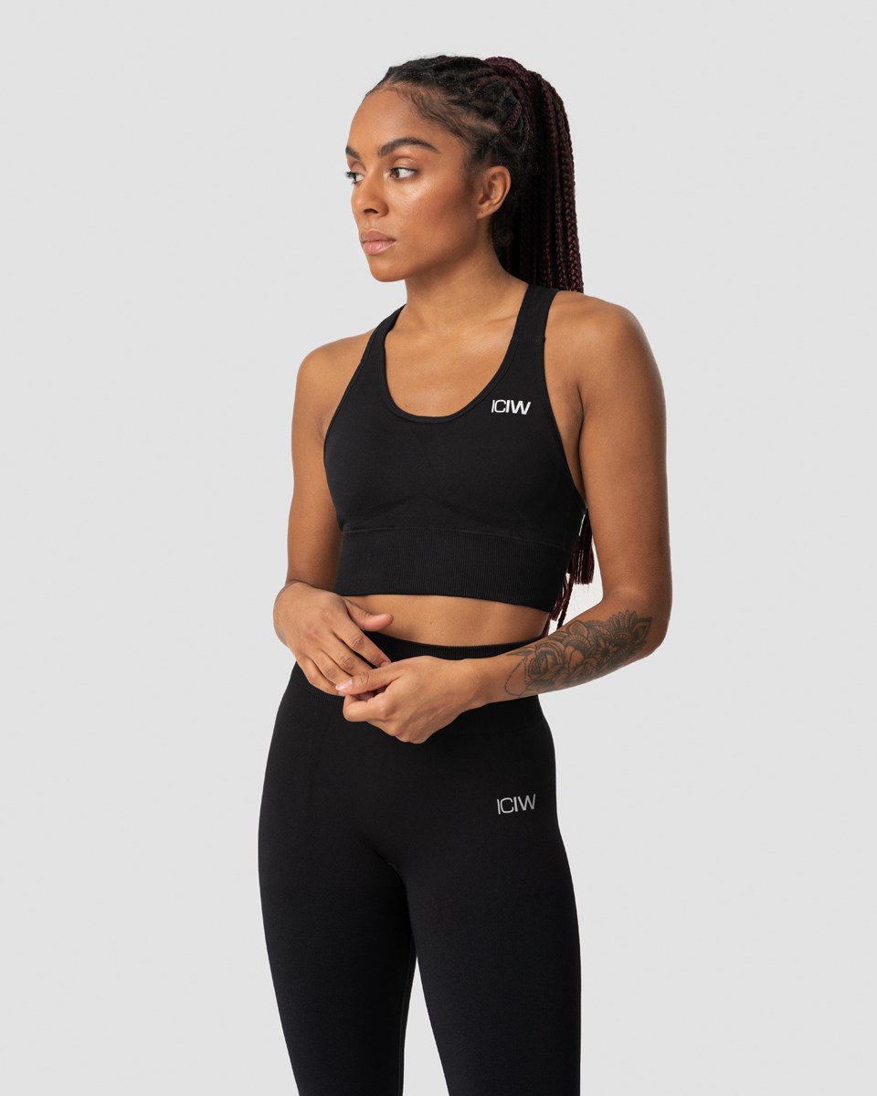 ICIW Divine Seamless Sports Bra Svarta | 173068MYD