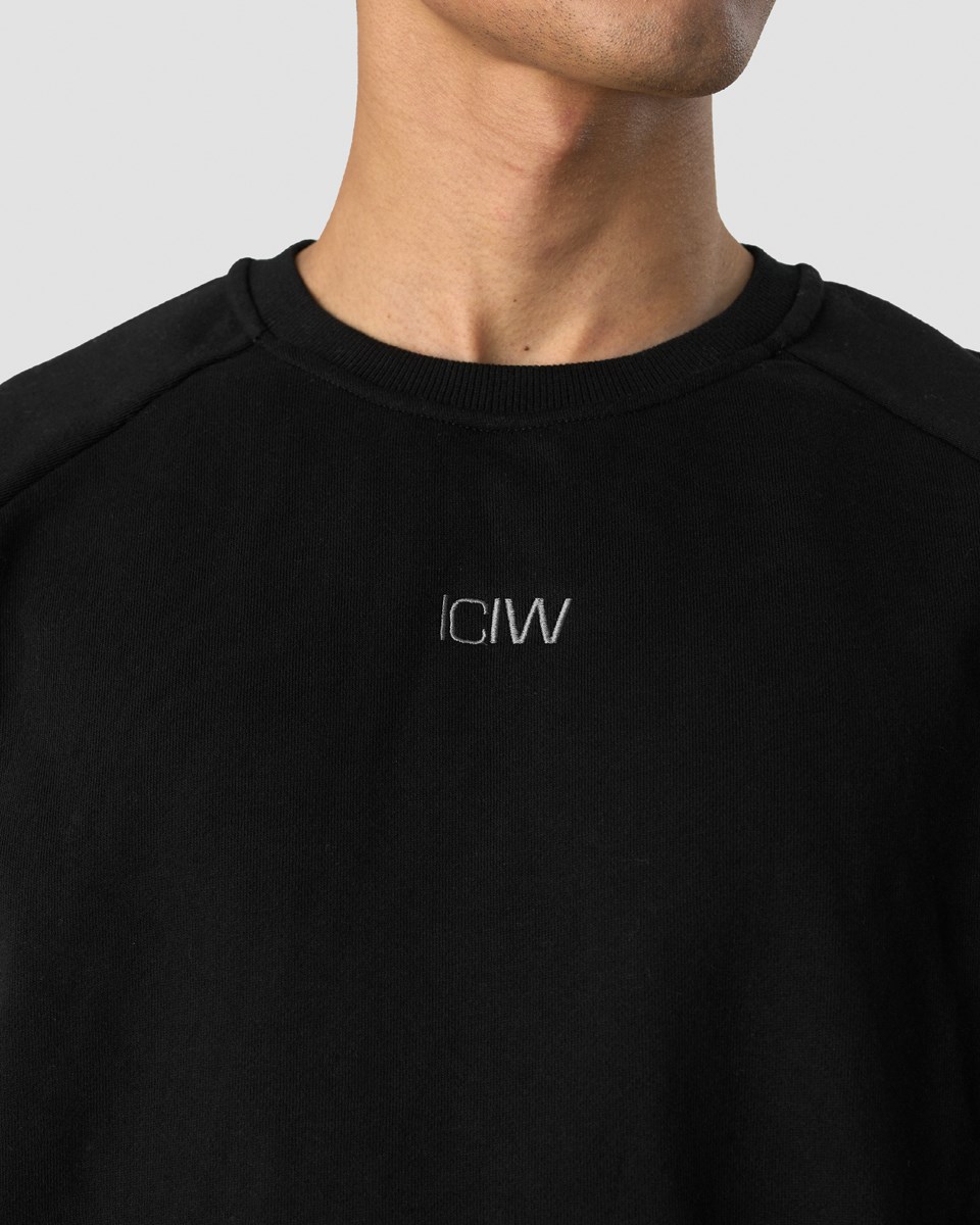 ICIW Essential Crewneck Loose Fit Svarta | 627184GUB