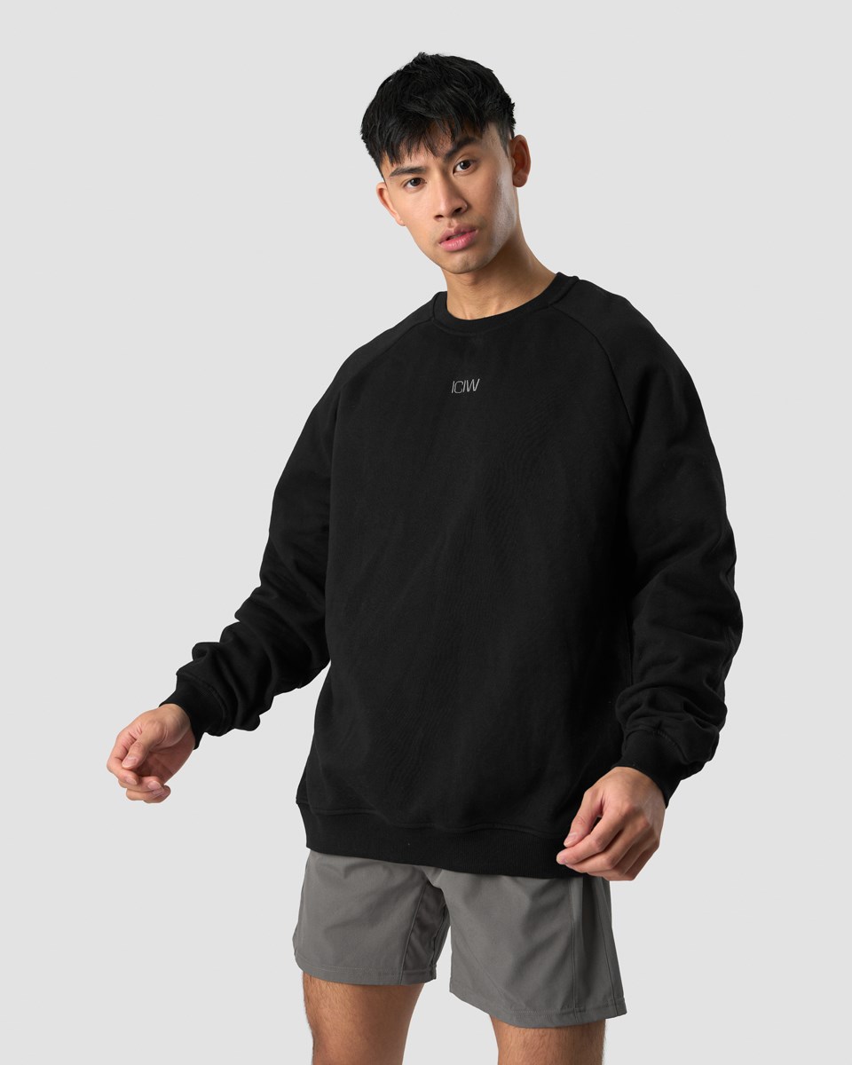 ICIW Essential Crewneck Loose Fit Svarta | 627184GUB