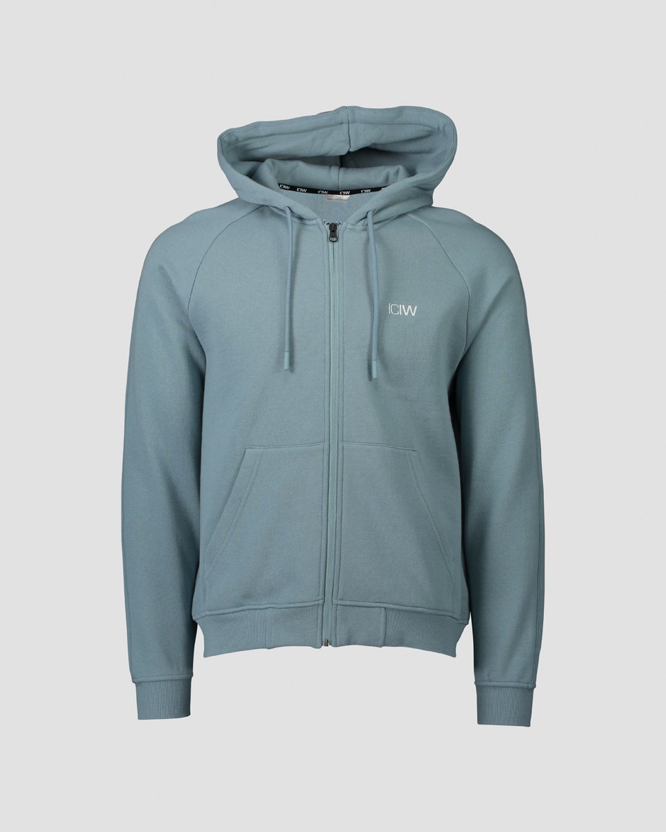 ICIW Essential Dragkedja Hoodie Pale Ljusblå | 230865GZQ