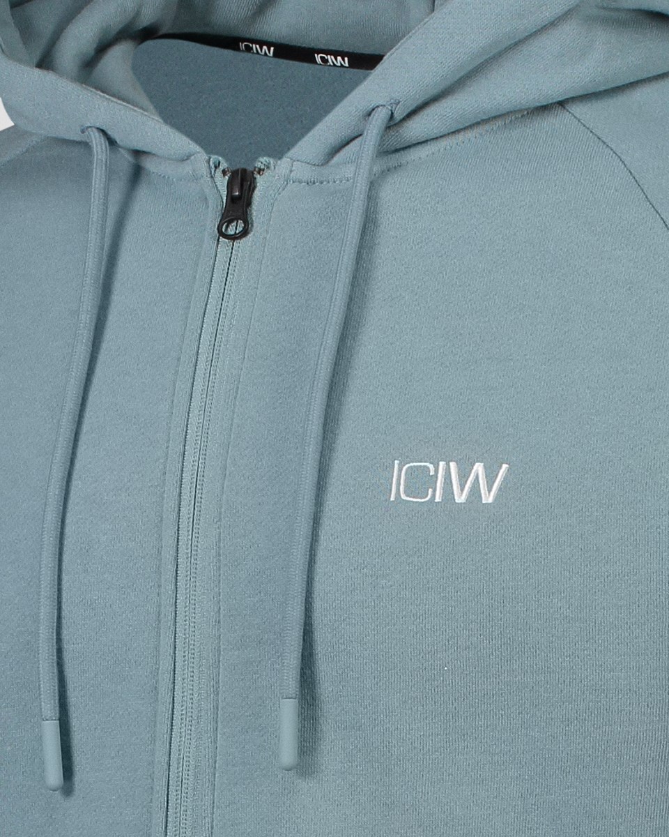 ICIW Essential Dragkedja Hoodie Pale Ljusblå | 230865GZQ