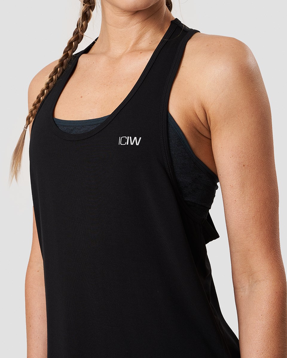 ICIW Everyday Racerback Tank Top Svarta | 932670EFY