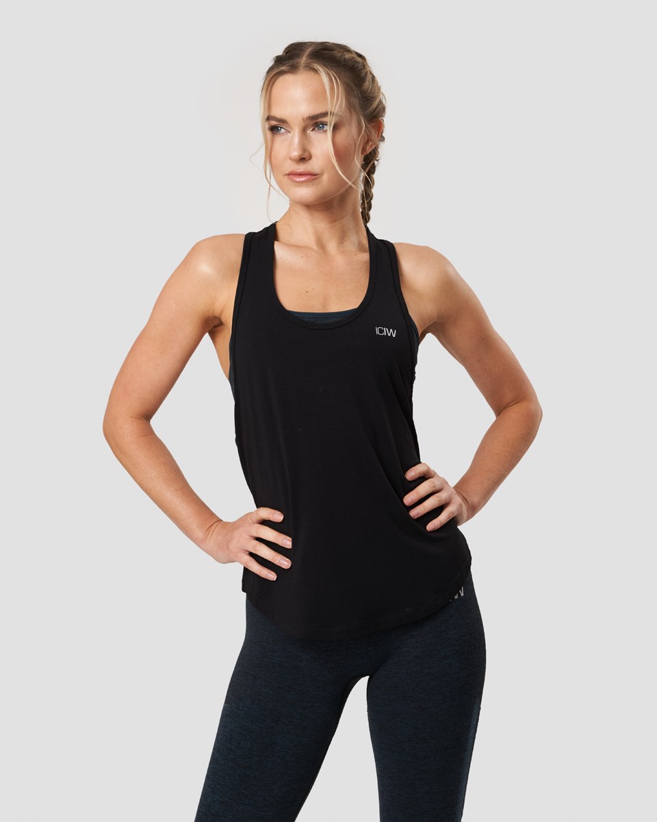 ICIW Everyday Racerback Tank Top Svarta | 932670EFY