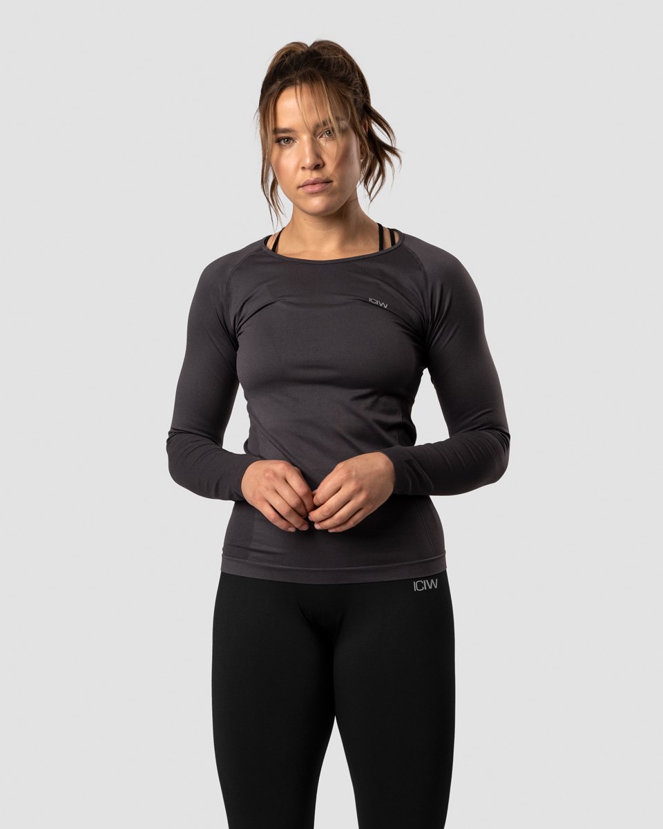 ICIW Everyday Seamless LS Graphite Wmn Mörkgrå | 295310QCE