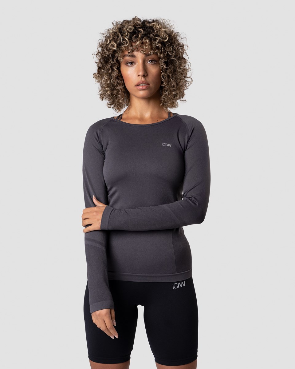 ICIW Everyday Seamless LS Graphite Wmn Mörkgrå | 295310QCE