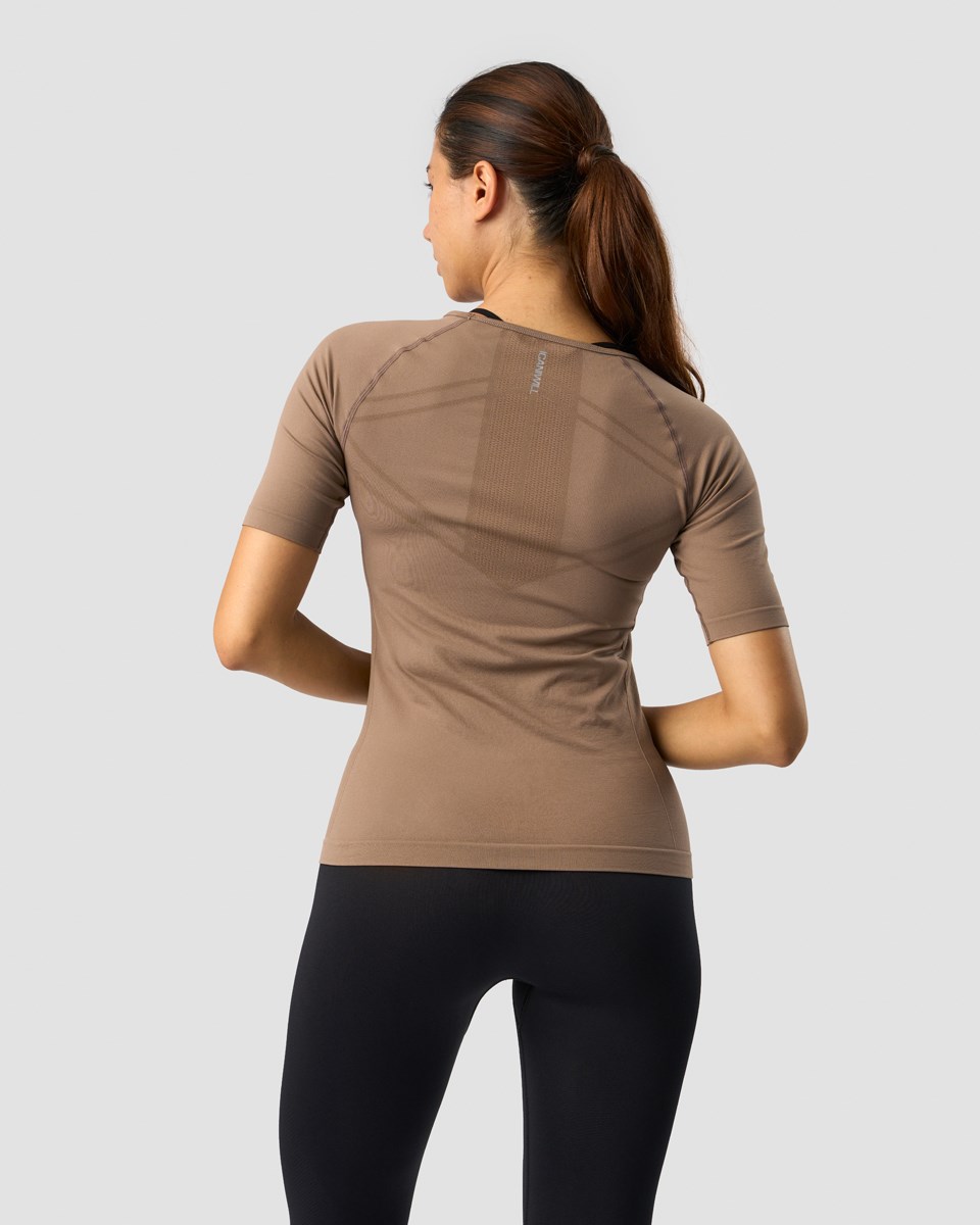 ICIW Everyday Seamless T-shirt Mid Sleeve Desert Sand Bruna | 250946UOD