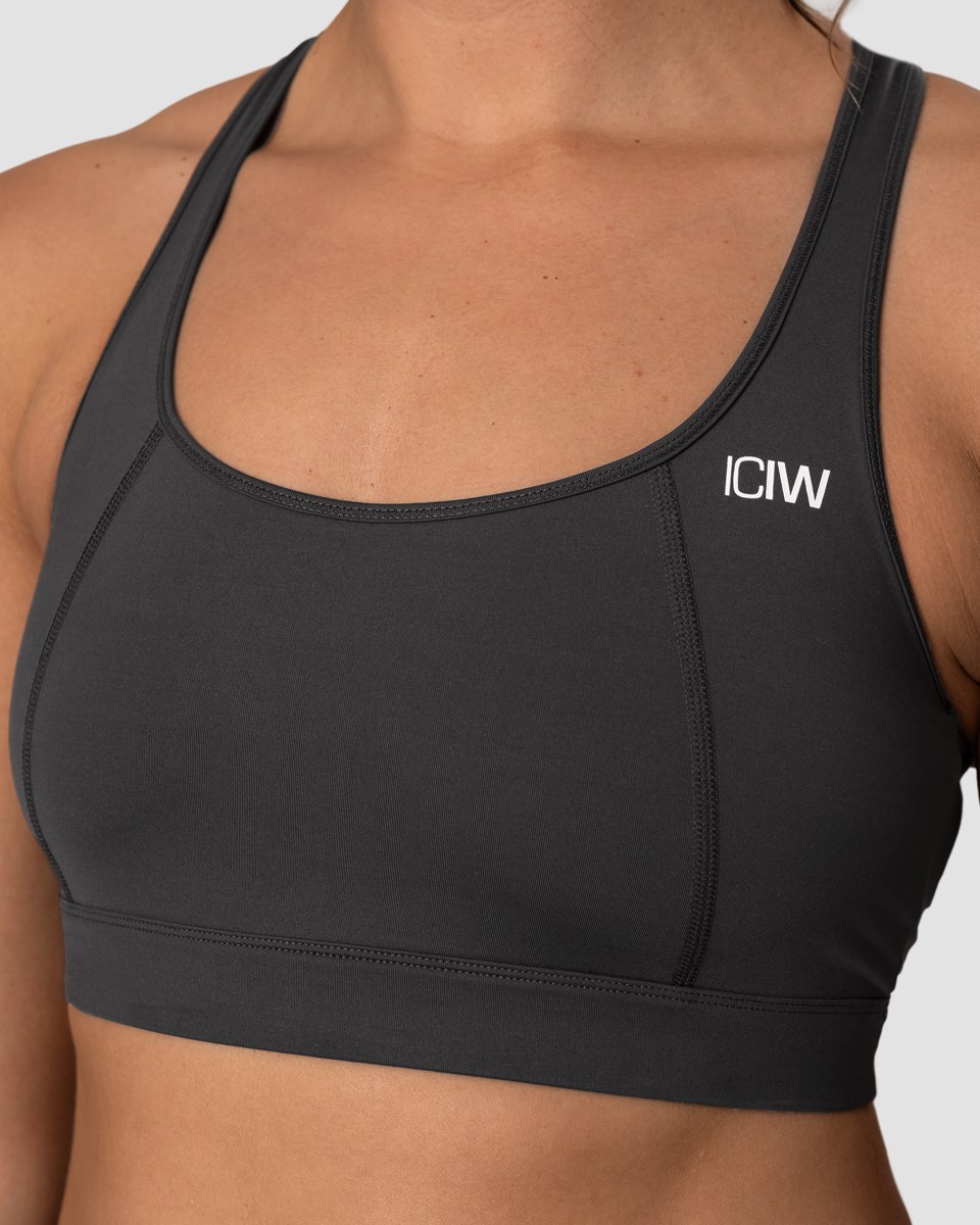 ICIW Klassiska Sports Bra Anthracite Mörkgrå | 942068COZ