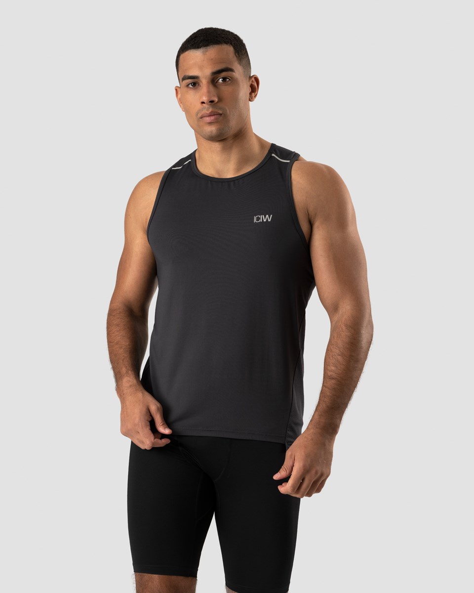 ICIW Lätta Tränings Tank Top Graphite Mörkgrå | 947538TVD