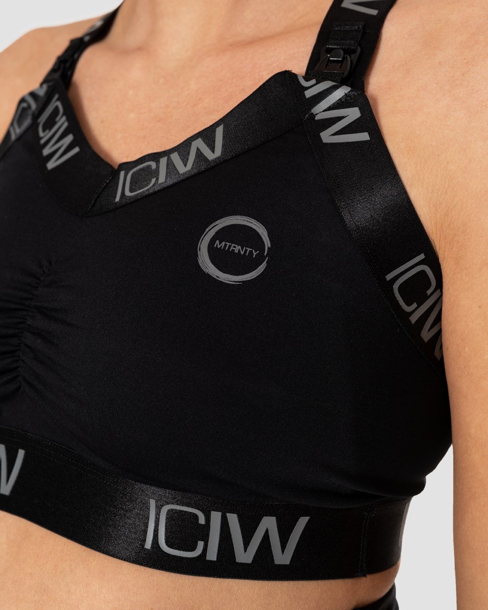 ICIW Maternity Nursing Sports Bra Svarta | 462351VZX