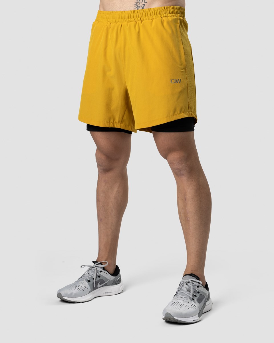 ICIW Mercury 2-in-1 shorts Mustard Gula | 687321MSB