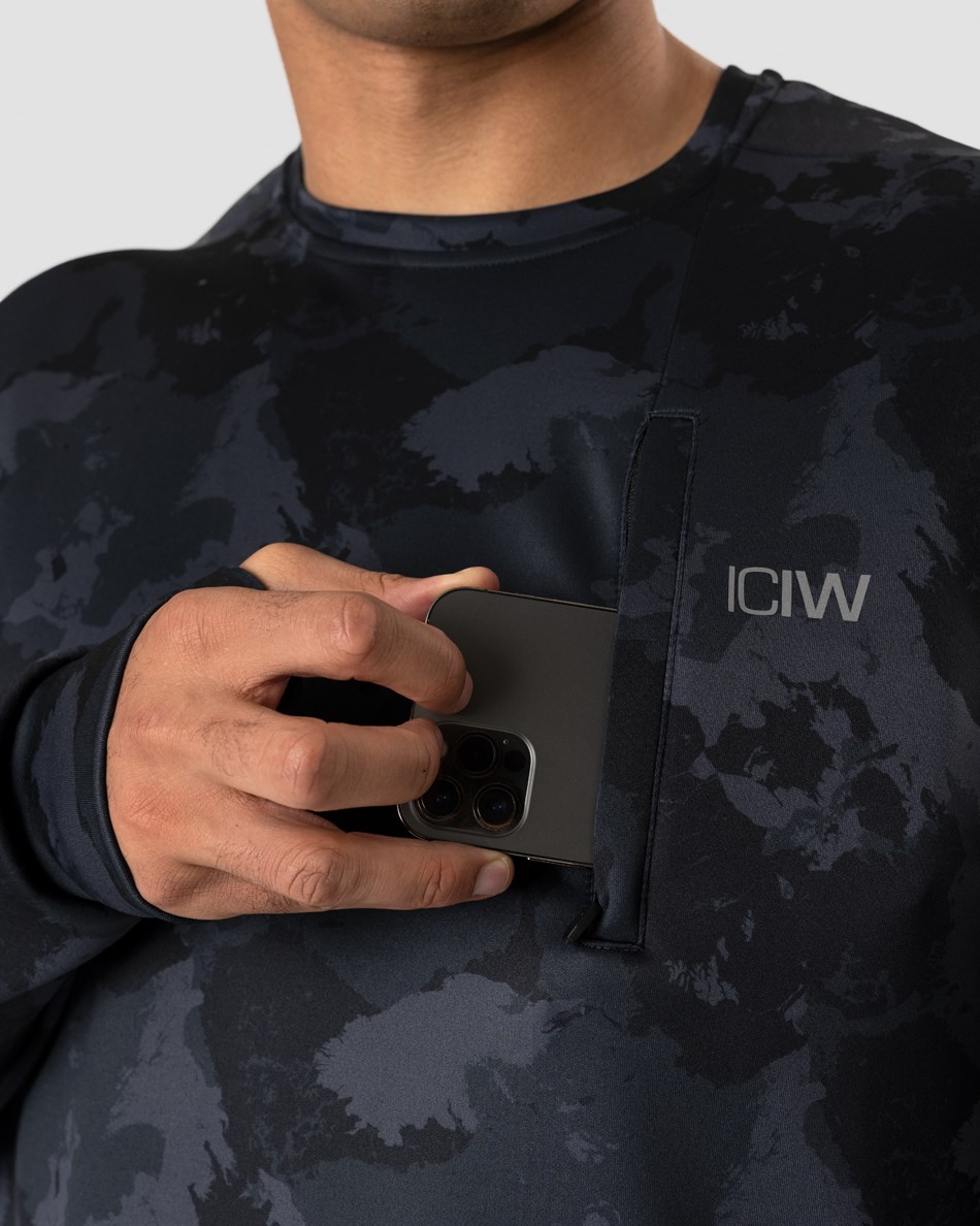 ICIW Mercury Crewneck Camo Mörkgrå | 627519IOX