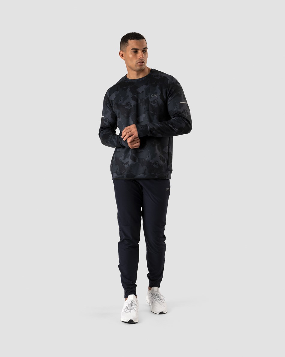 ICIW Mercury Crewneck Camo Mörkgrå | 627519IOX