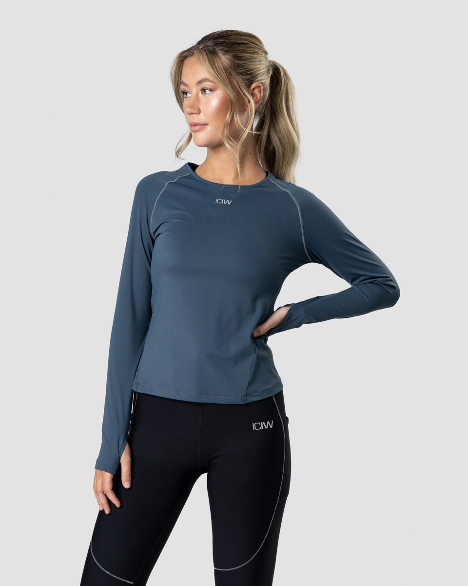 ICIW Mercury Reflective Long Sleeve Dk Teal Mörkblå | 023149WSE