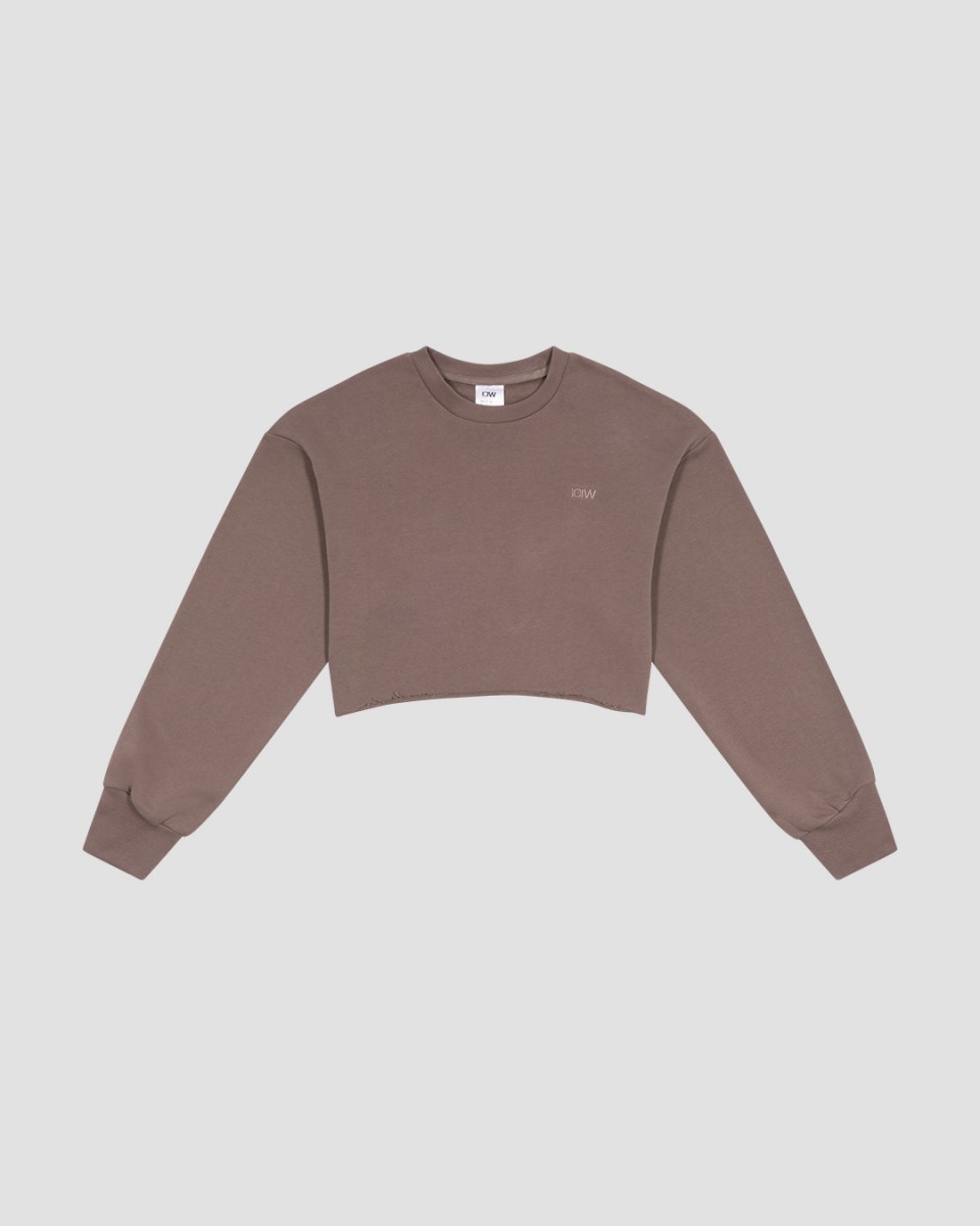 ICIW Nimble Cropped Crewneck Dusty Bruna | 309567FPD