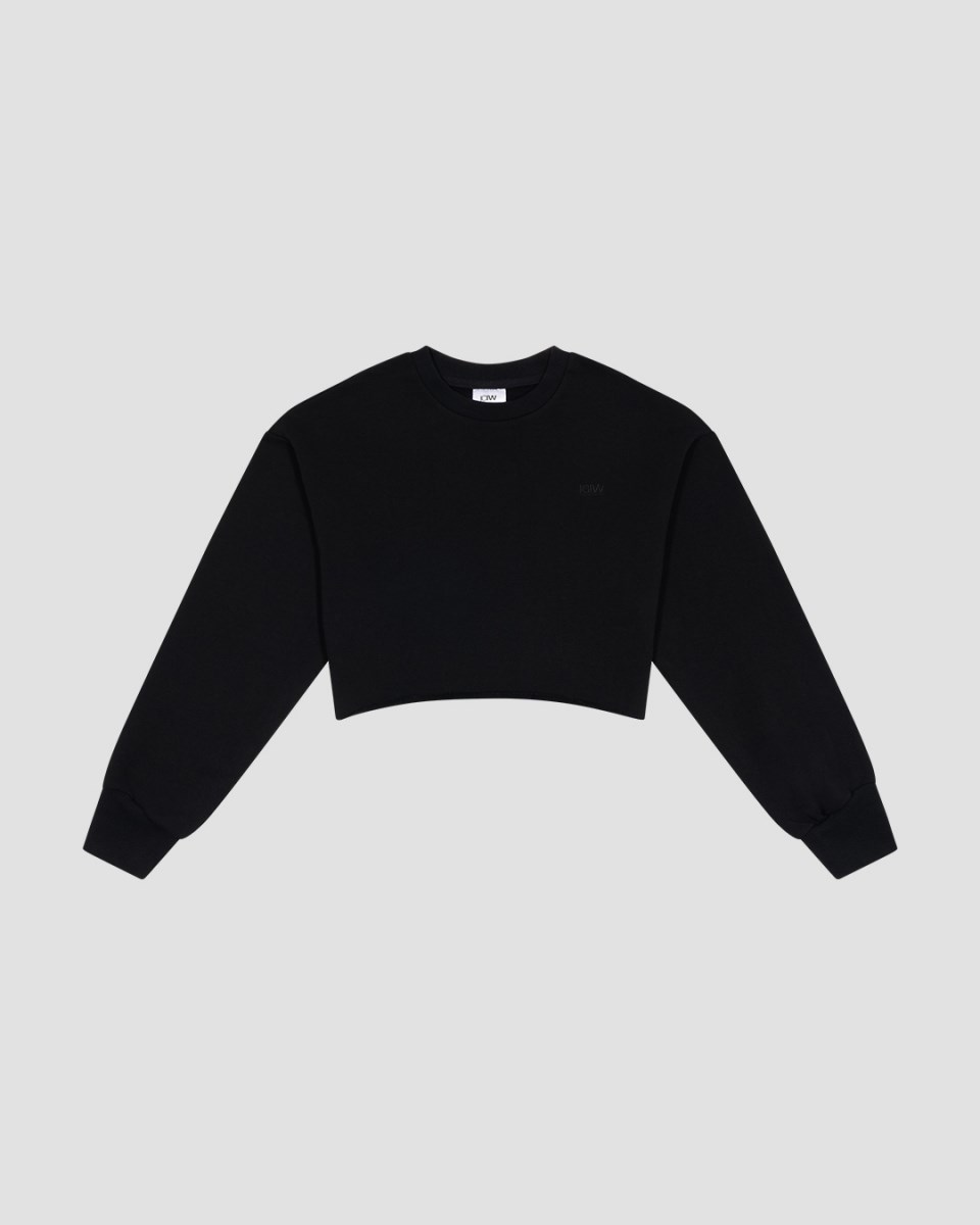 ICIW Nimble Cropped Crewneck Svarta | 836147SLZ